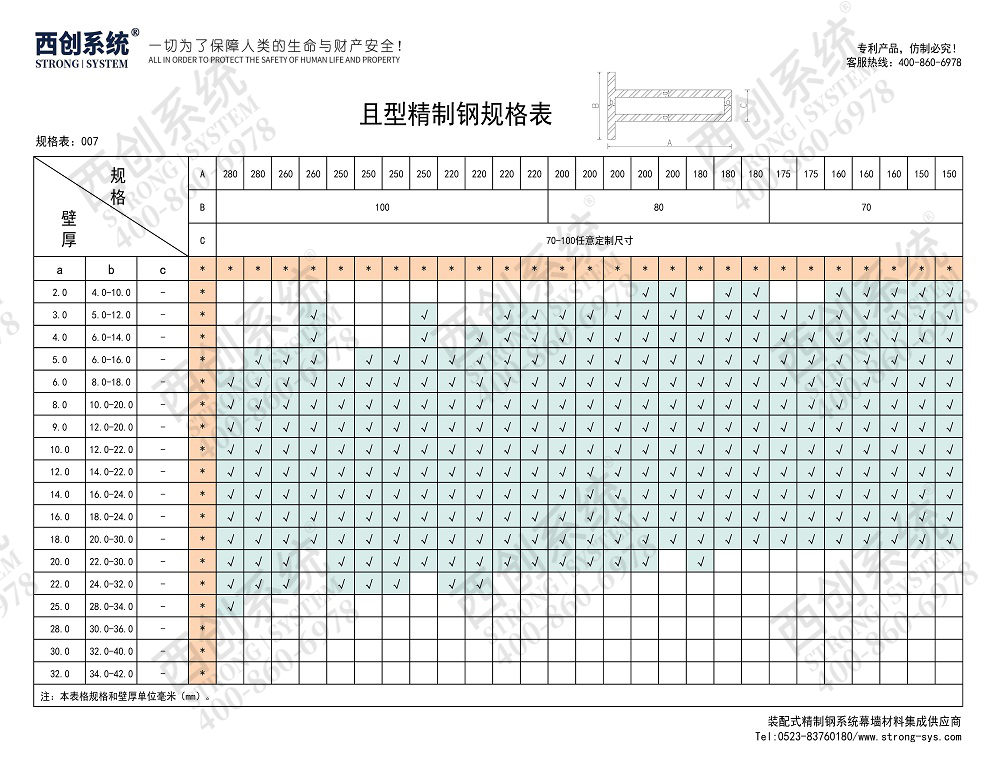 且-shaped Rectangular refined steel curtain wall profile(图4)