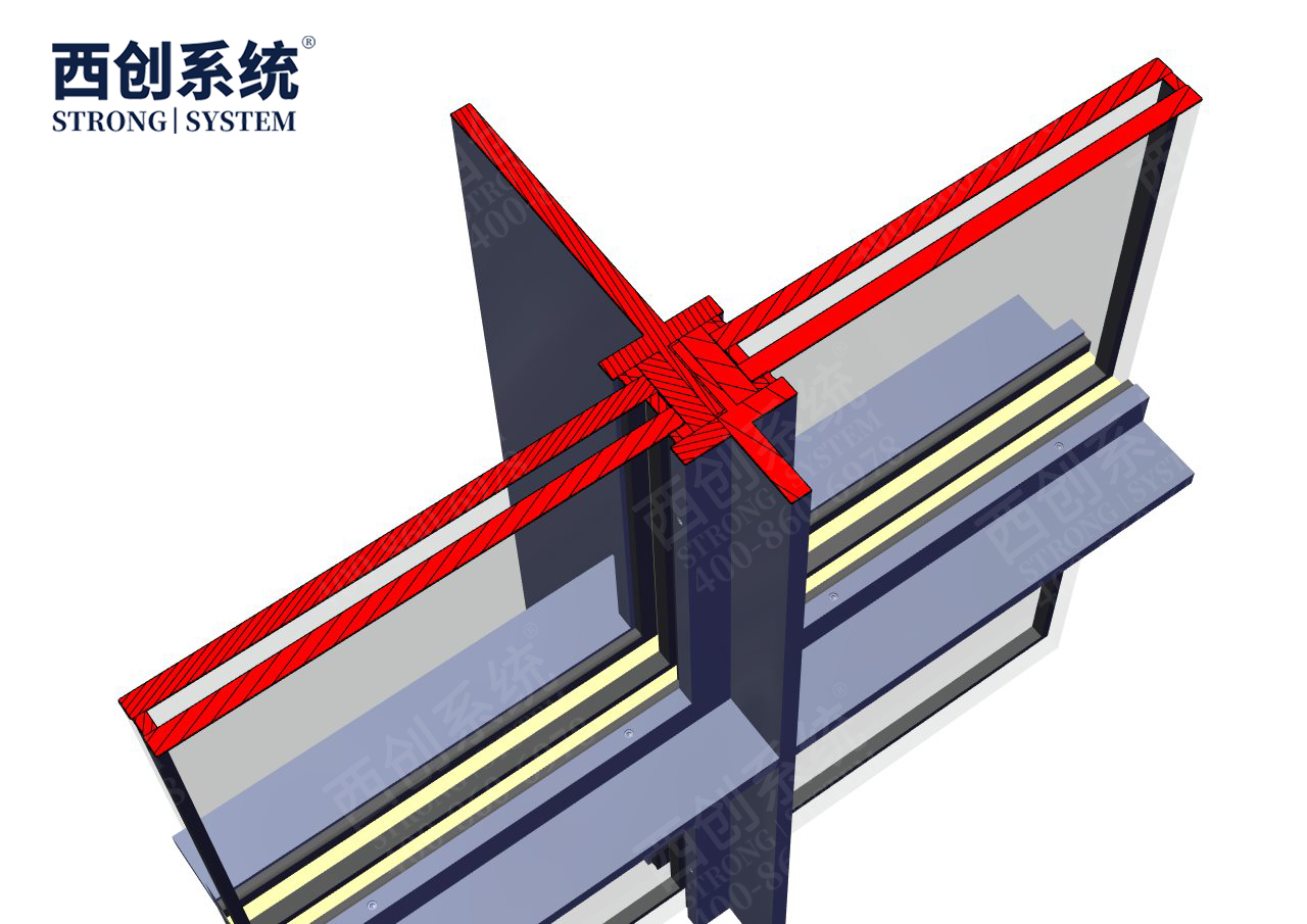 河北·保定自然博物馆十字型隔热精制钢玻璃幕墙系统——西创系统(图14)