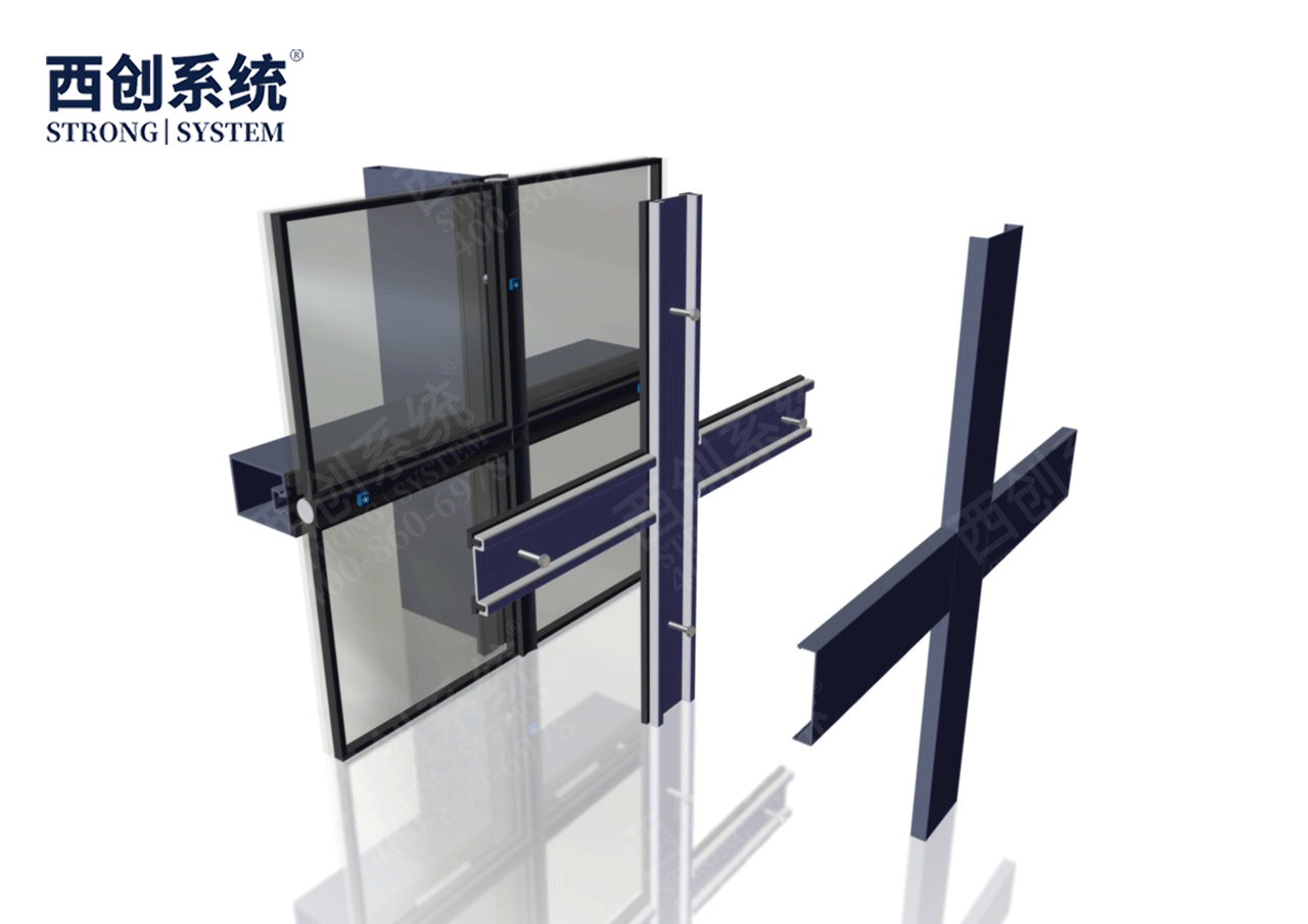 江西新能源科技综合楼冷弯精制钢玻璃幕墙系统 —— 西创系统(图10)