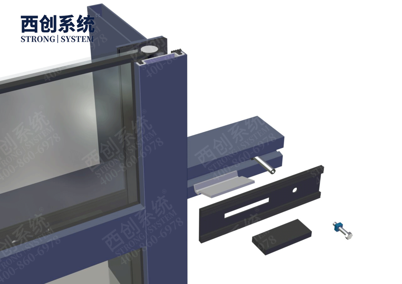 江西新能源科技综合楼冷弯精制钢玻璃幕墙系统 —— 西创系统(图14)
